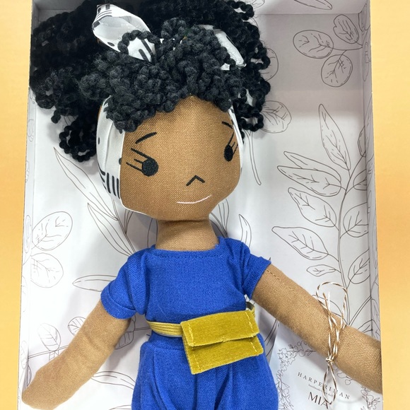 Lot of 2 Handmade Linen Dolls by HARPERIMAN Yumi & Mia - Picture 4 of 7